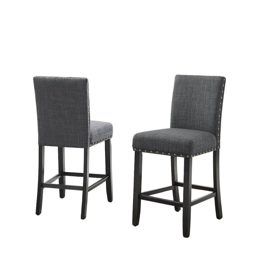 Gray Counter Height Dining Table Set with Tall Chairs, 5-Piece