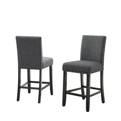 Gray Counter Height Dining Table Set with Tall Chairs, 5-Piece
