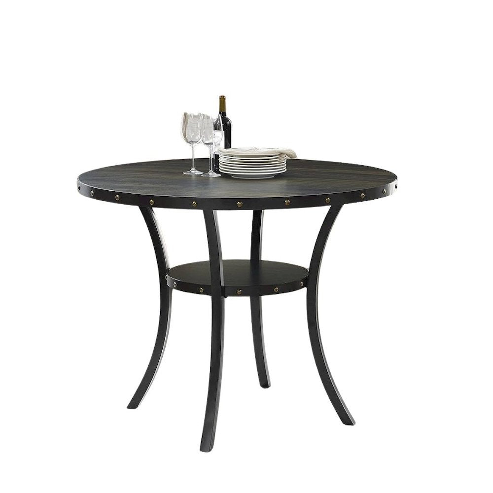 Gray Counter Height Dining Table Set with Tall Chairs, 5-Piece