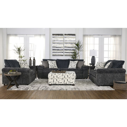 Nason Wide Wale Corduroy Living Room 4-Piece Sofa Set, Charcoal