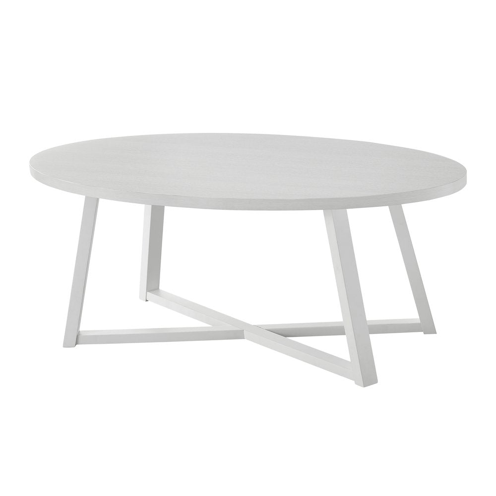 Modern Harmony Wood Oval Coffee Table