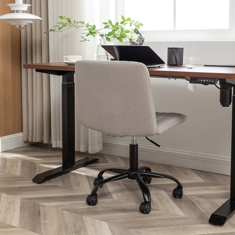 Masar Fabric Swivel Office Chair, Gray