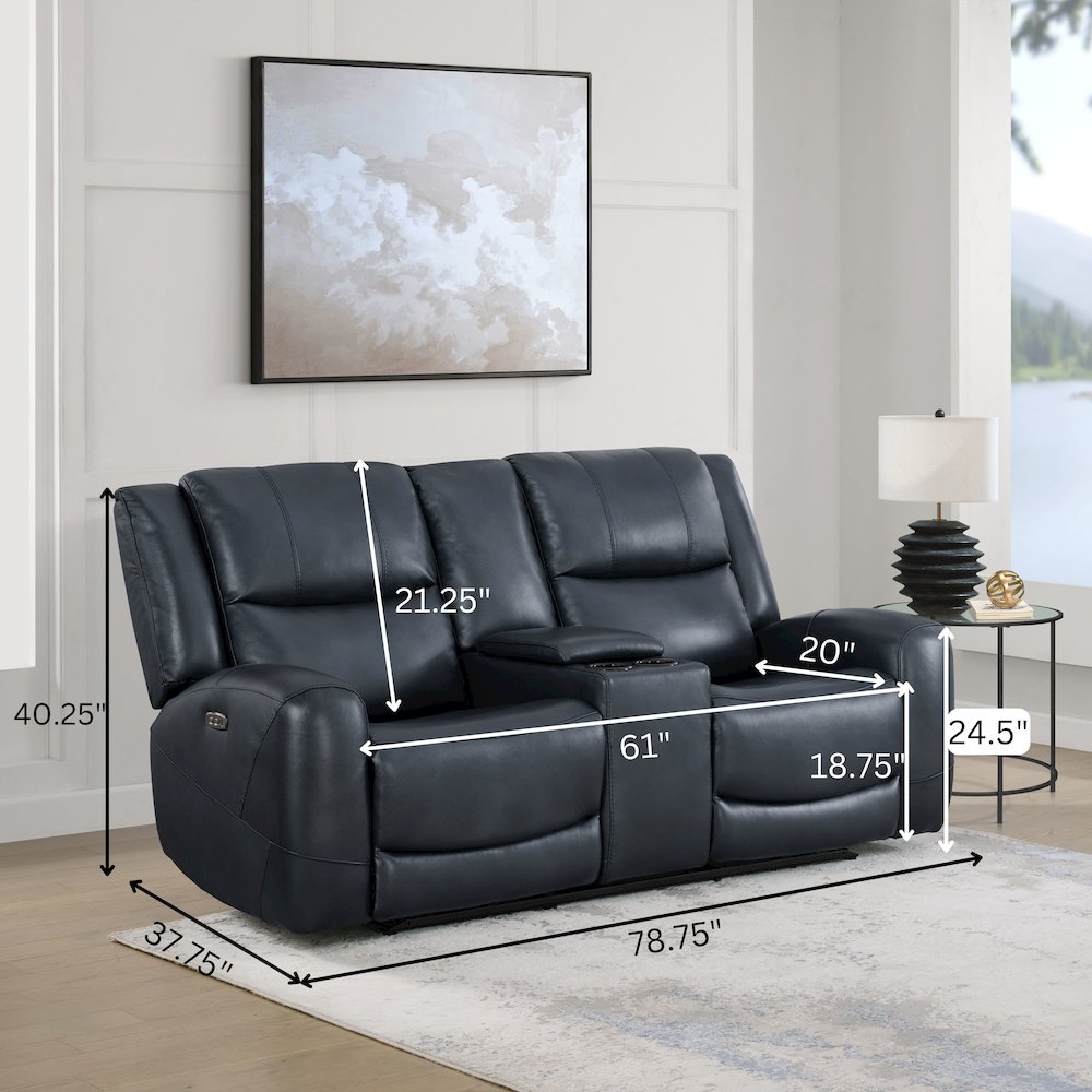 Cozura 3-Piece Leather Power Recling Living Room Set