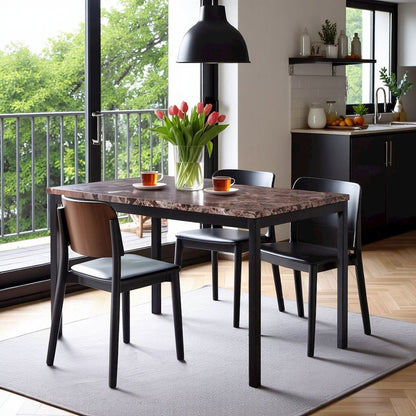 Modern Faux Marble Dining Table – Black Kitchen & Dining Room Tables