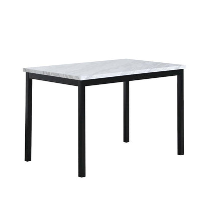 Modern Faux Marble Dining Table – Off-White Kitchen & Dining Room Tables