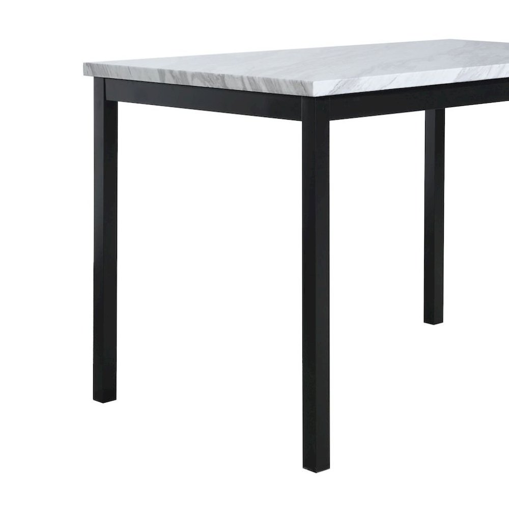 Modern Faux Marble Dining Table – Off-White Kitchen & Dining Room Tables
