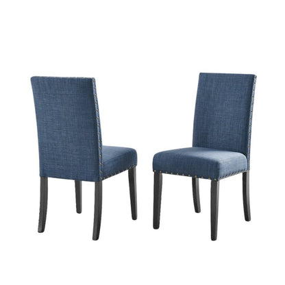 Blue 5-Piece Round Dining Table with Matching Kitchen & Dining Room Chairs