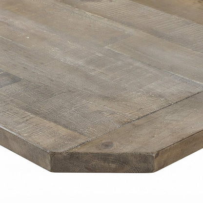 Wood Dining Table with Two-Tone Finish, Turned Legs, for Kitchen, Antique White