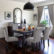 Gray Dining Table with Chairs Set for 6, Kitchen and Dining Room Set