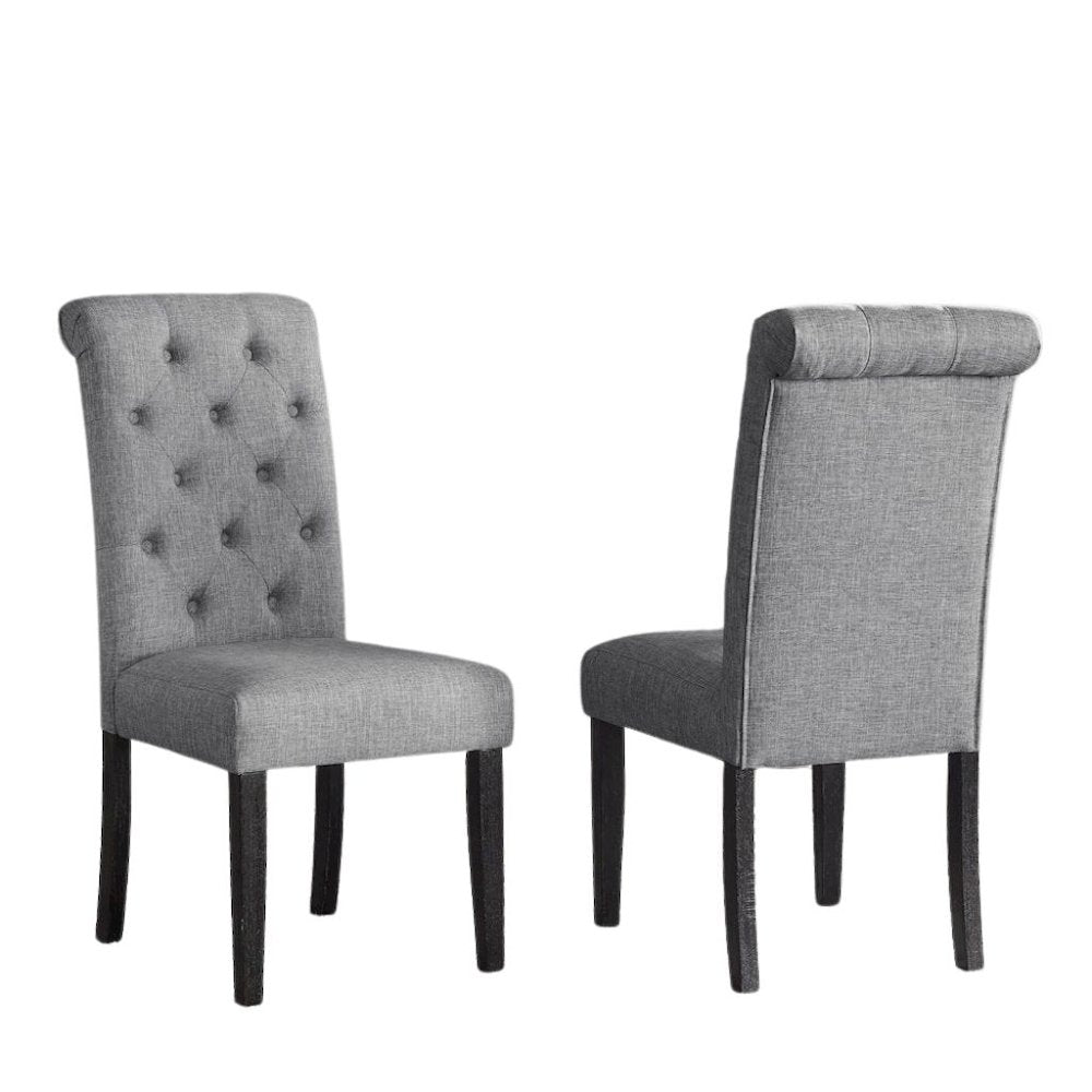 Gray Dining Table with Chairs Set for 6, Kitchen and Dining Room Set