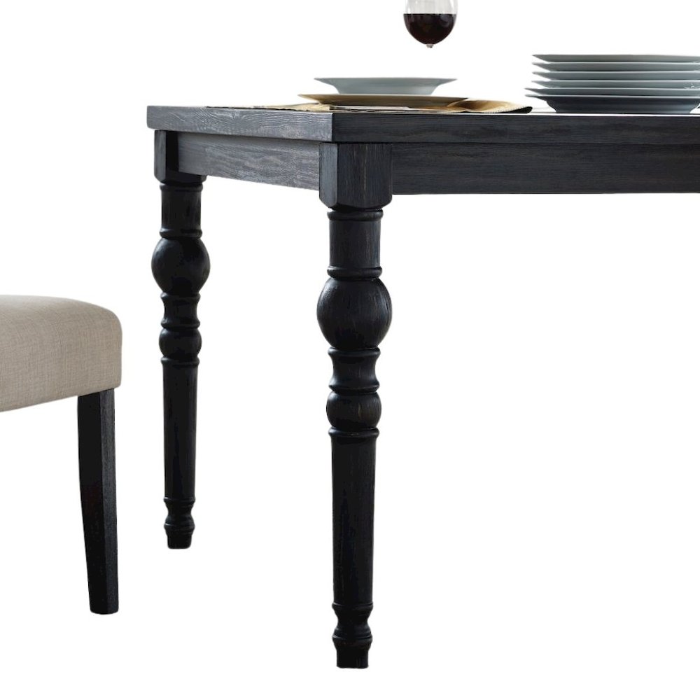 Tan Dining Table Set for 6 with Bench and Chairs, For Kitchen or Dining Areas