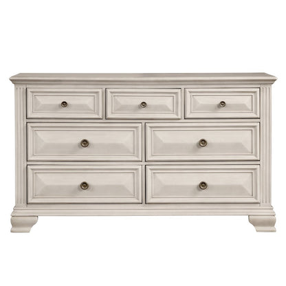 Parchment Wood Bedroom Set, Queen Panel Bed, Dresser, Mirror, Nightstand, Chest