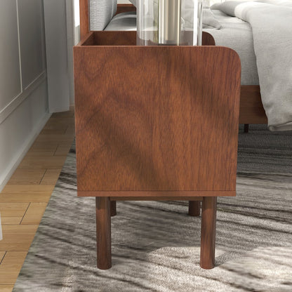 Wyller 3-Pc Bedroom Set, Platform Bed with 2 Nightstands, Natural Walnut, Queen