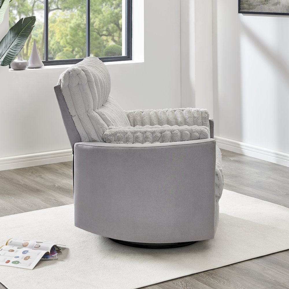 Bocaton Wide Wale Corduroy Upholstery Manual Recliner