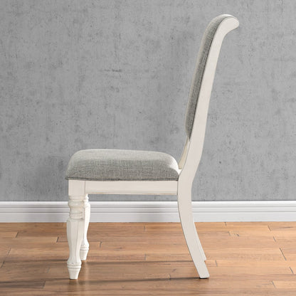 Belleza French Country 7-PC Dining Set in Antique White and Weathered Oak Finish
