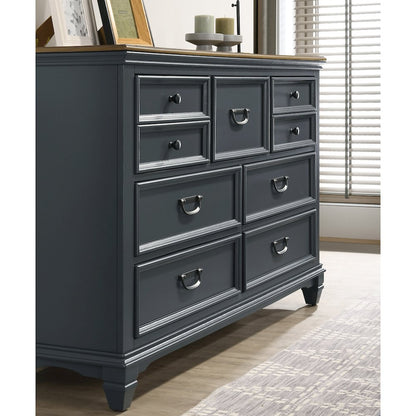 Clelane Wood Bedroom Set Panel Queen Bed, Dresser, Mirror, Nightstand, Chest