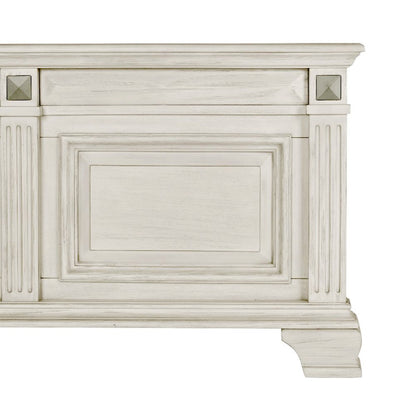 Parchment Wood Bedroom Set, Queen Panel Bed, Dresser, Mirror, Nightstand, Chest