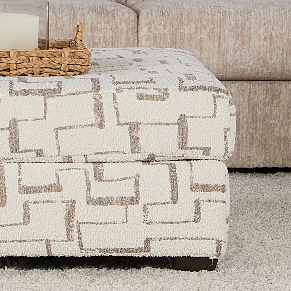 Nason Wide Wale Corduroy Sofa, Loveseat, and Ottoman Set, Parchment