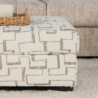 Nason Wide Wale Corduroy Sofa, Loveseat, and Ottoman Set, Parchment