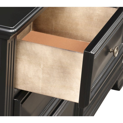 Renova Vintage Black 2-Drawer Nightstand
