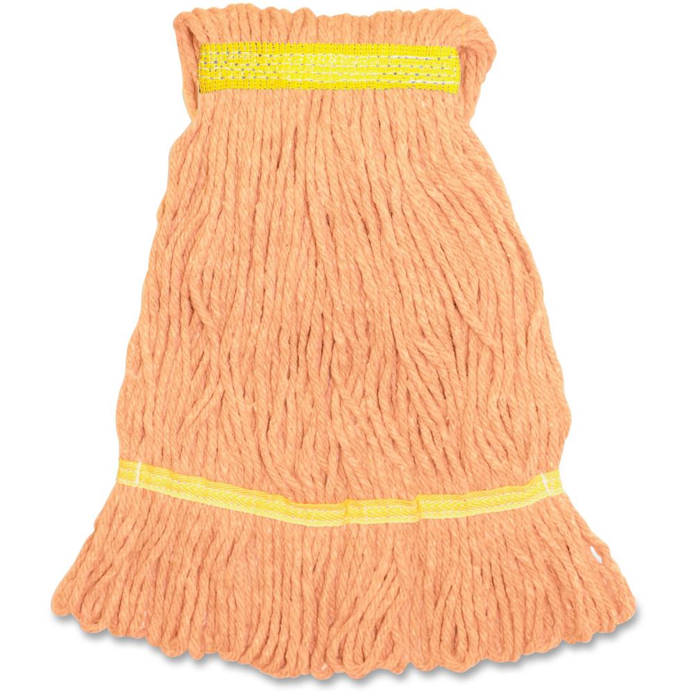 Genuine Joe Narrow Band Small Mophead - Small - Rayon, Cotton, Cotton - 1Each