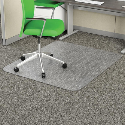 Deflecto EconoMat Chair Mat - Commercial, Carpet - 48" Length x 36" Width x 0.100" Thickness - Rectangular - Clear - 1Each
