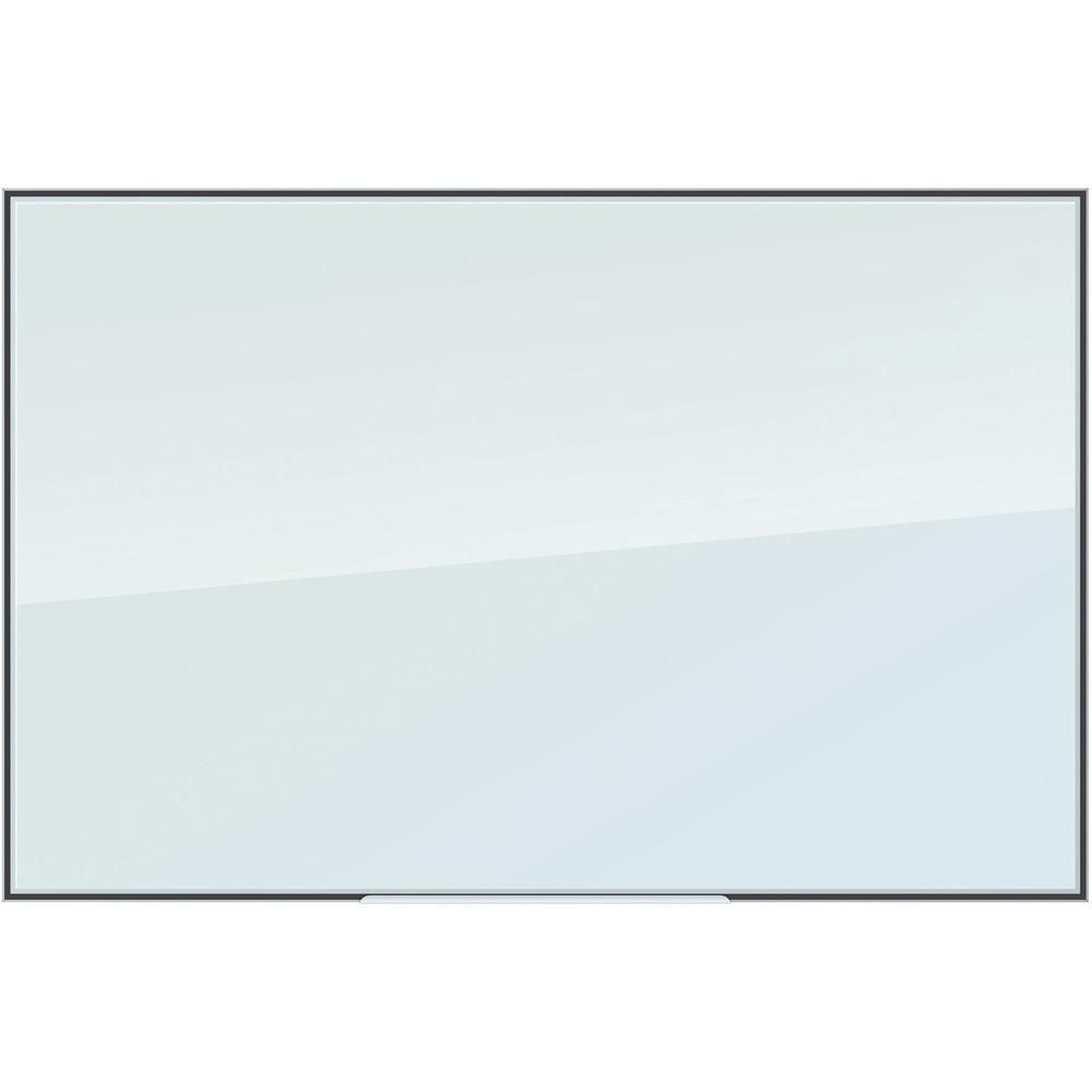 U Brands Frosted Glass Dry Erase Board - 23" (1.9 ft) Width x 35" (2.9 ft) Height - Frosted White Tempered Glass Surface - White Aluminum Frame - Rectangle - Horizontal/Vertical - 1 Each
