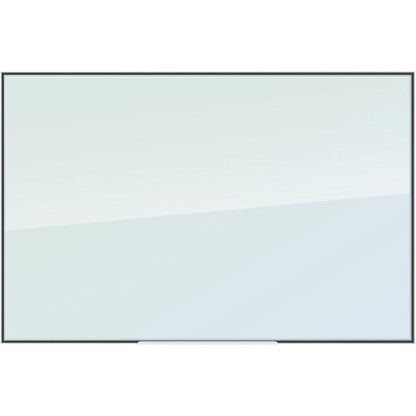 U Brands Frosted Glass Dry Erase Board - 23" (1.9 ft) Width x 35" (2.9 ft) Height - Frosted White Tempered Glass Surface - White Aluminum Frame - Rectangle - Horizontal/Vertical - 1 Each