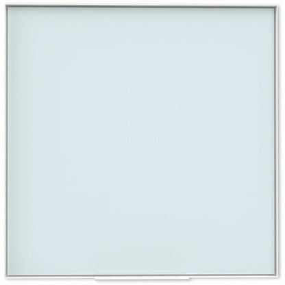 U Brands Frosted Glass Dry Erase Board - 35" (2.9 ft) Width x 35" (2.9 ft) Height - Frosted White Tempered Glass Surface - White Aluminum Frame - Square - Horizontal/Vertical - 1 Each