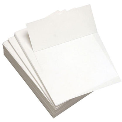 Lettermark Punched & Perforated Papers with Perforations 3-2/3" from the Bottom - White - 92 Brightness - Letter - 8 1/2" x 11" - 20 lb Basis Weight - 75 g/m² Grammage - 2500 / Carton - 2500 Shee