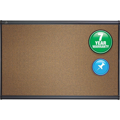 Quartet Prestige Bulletin Board - 36" Height x 48" Width - Brown Cork Surface - Self-healing, Durable - Graphite Frame - 1 Each