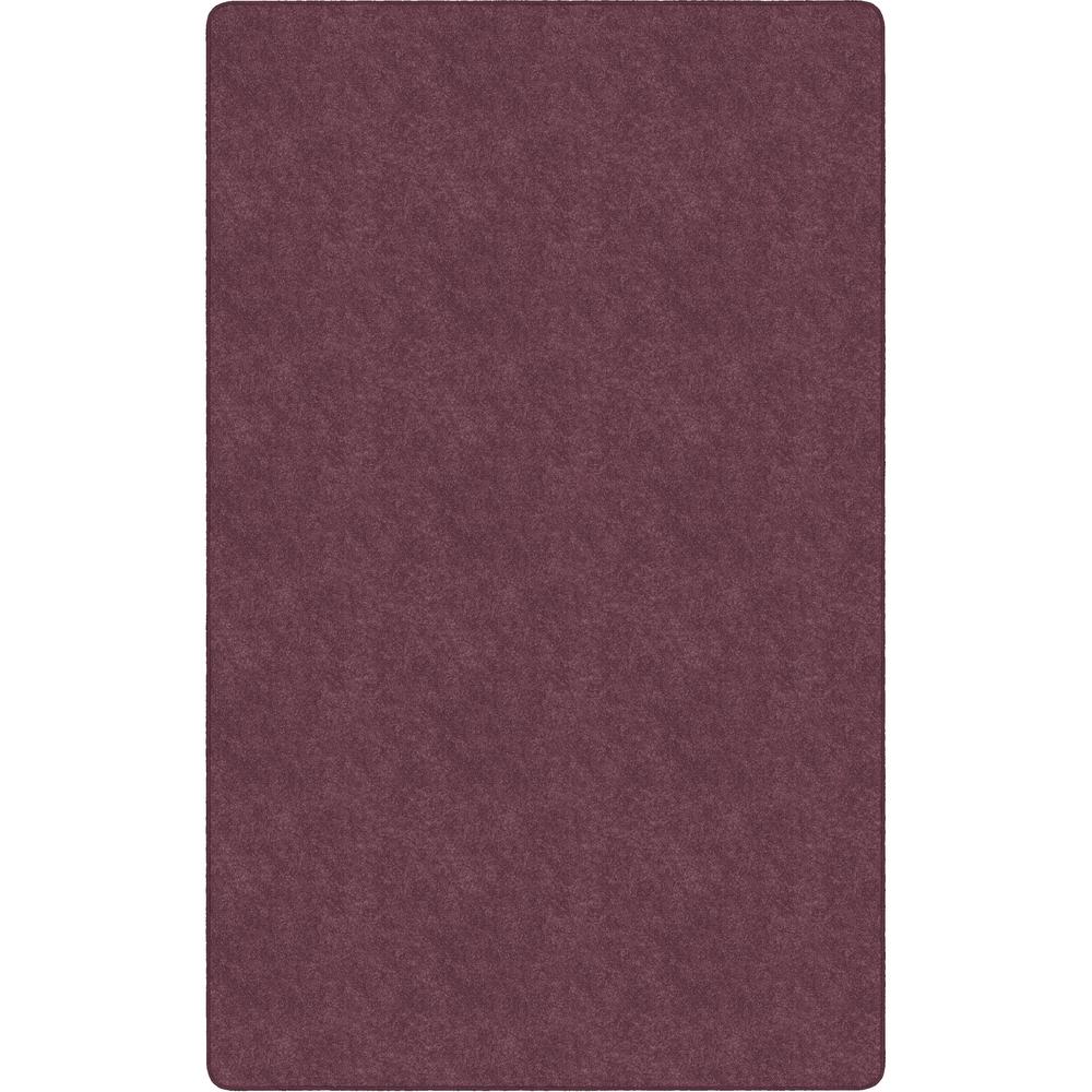 Flagship Carpets Amerisoft Solid Color Rug - 48" Length x 72" Width - Rectangle - Plum - Polyester, Nylon