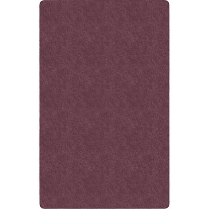 Flagship Carpets Amerisoft Solid Color Rug - 48" Length x 72" Width - Rectangle - Plum - Polyester, Nylon