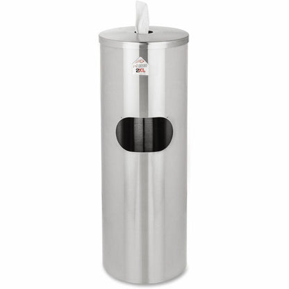 2XL Stainless Steel Stand Wiper Dispenser - Stainless Steel - Stainless Steel - Refillable, Smudge Resistant, Hands-free - 1 Each