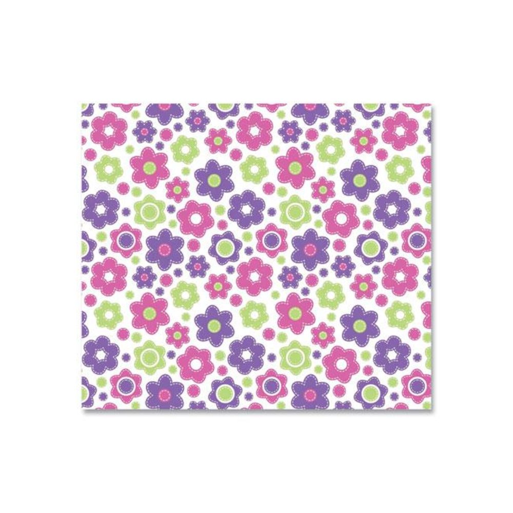 FashionMat Chair Mat for Flat Pile Carpeted and Hard Floors, Rectangular, Straight Edges, 35" x 40", Pink/Green/Purple