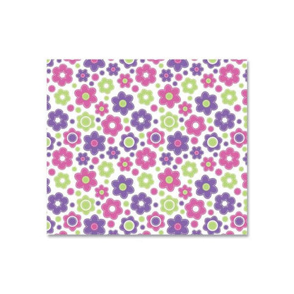 FashionMat Chair Mat for Flat Pile Carpeted and Hard Floors, Rectangular, Straight Edges, 35" x 40", Pink/Green/Purple