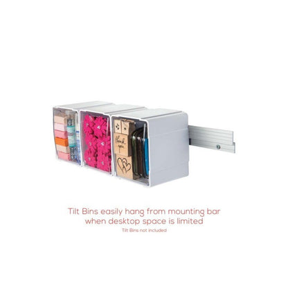 Deflecto Mounting Bar for Storage Box, Organizer Canister - Aluminum - 40 lb Load Capacity