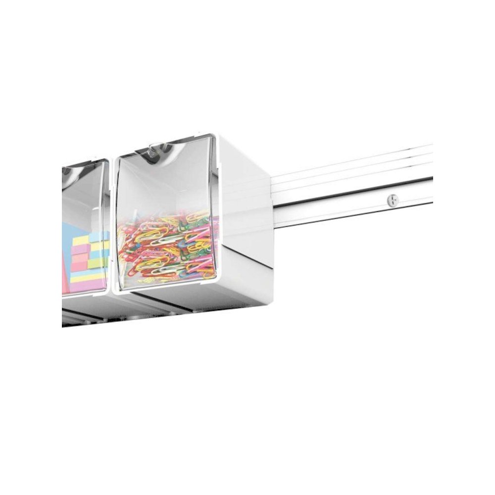 Deflecto Mounting Bar for Storage Box, Organizer Canister - Aluminum - 40 lb Load Capacity