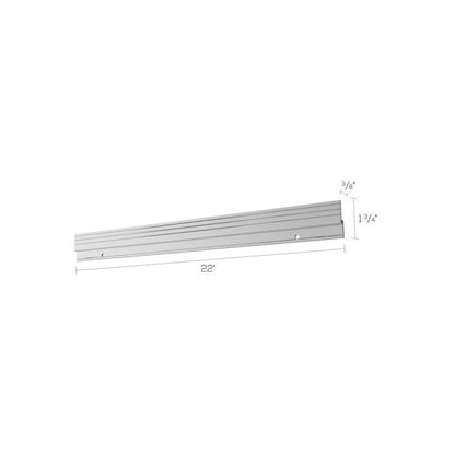 Deflecto Mounting Bar for Storage Box, Organizer Canister - Aluminum - 40 lb Load Capacity