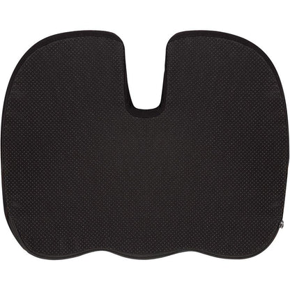 Lorell Butterfly-Shaped Seat Cushion - 17.50" x 15.50" - Fabric, Memory Foam, Silicone - Butterfly - Comfortable, Ergonomic Design, Durable, Machine Washable, Zippered, Anti-slip - Black - 1Each
