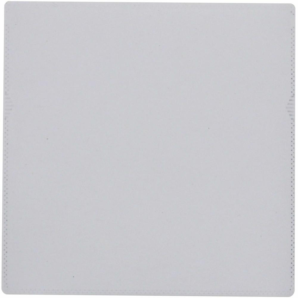Compucessory Self-Adhesive Poly CD/DVD Holders - 1 x CD/DVD Capacity - White - Polypropylene - 50 / Pack