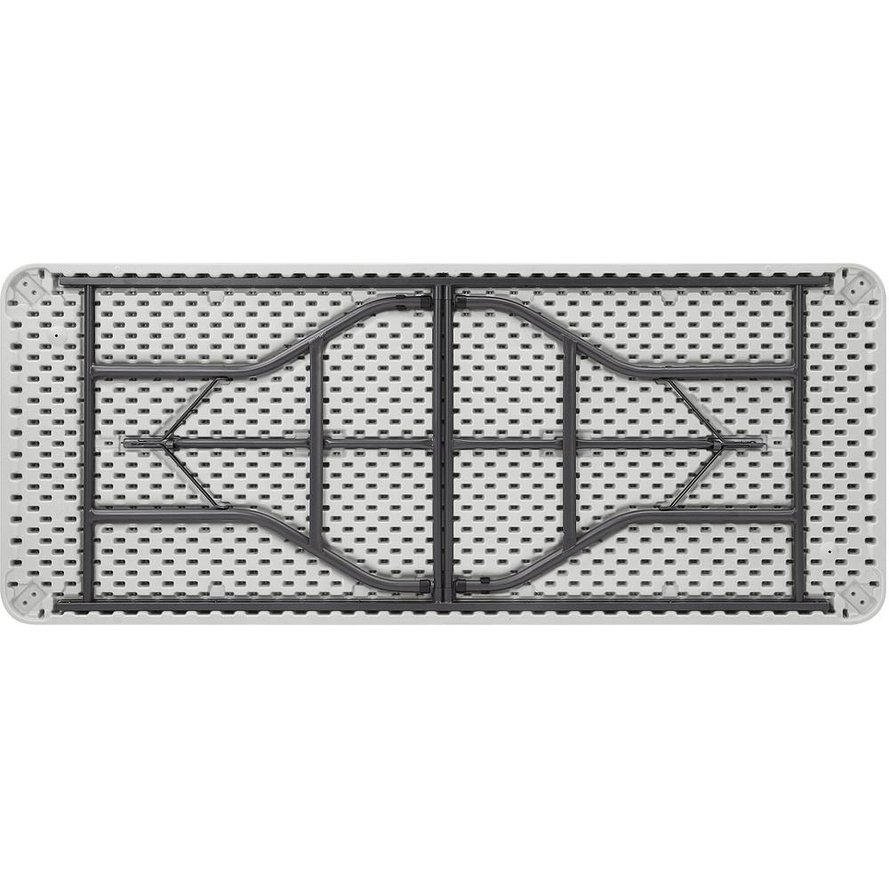 Lorell Extra-Capacity Ultra-Lite Folding Table - Light Gray Top - Dark Gray Base - 750 lb Capacity x 72" Table Top Width x 30" Table Top Depth - 29.25" Height - Gray - High-density Polyethylene (HDPE)