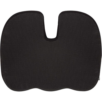 Lorell Butterfly-Shaped Seat Cushion - 17.50" x 15.50" - Fabric, Memory Foam, Silicone - Butterfly - Comfortable, Ergonomic Design, Durable, Machine Washable, Zippered, Anti-slip - Black - 1Each