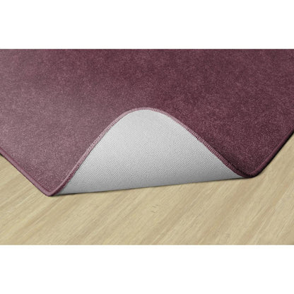Flagship Carpets Amerisoft Solid Color Rug - 48" Length x 72" Width - Rectangle - Plum - Polyester, Nylon