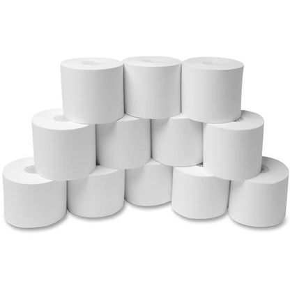 Business Source 150' Adding Machine Rolls - 2 1/4" x 150 ft - 12 / Pack - Sustainable Forestry Initiative (SFI) - Lint-free - White