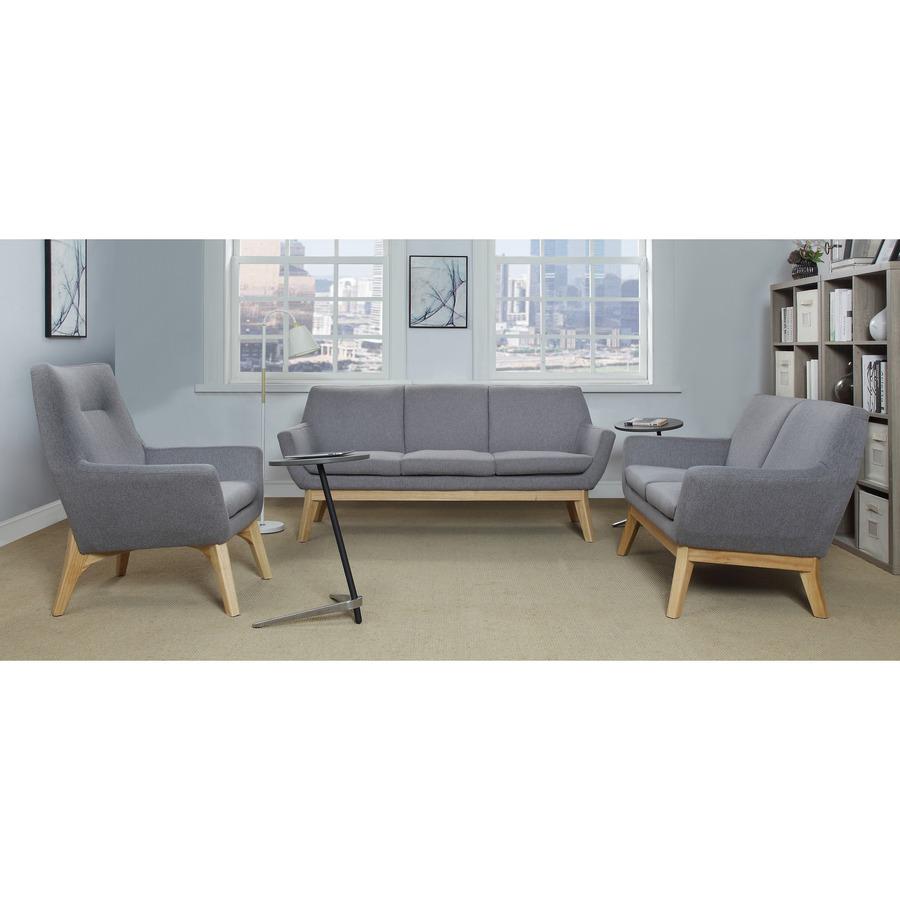 Lorell Quintessence Collection Loveseat - 53.1" x 19.8"32.8" - Finish: Gray