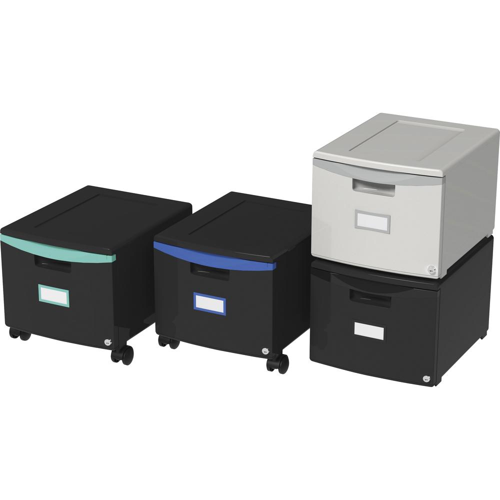 Storex 18" Stackable File Drawer - 18.3" x 14.8" x 12.8" - 1 x Drawer(s) for File - Stackable, Lightweight, Durable, Moisture Resistant, Rust Resistant, Scratch Resistant, Dent Resistant, Locking Draw