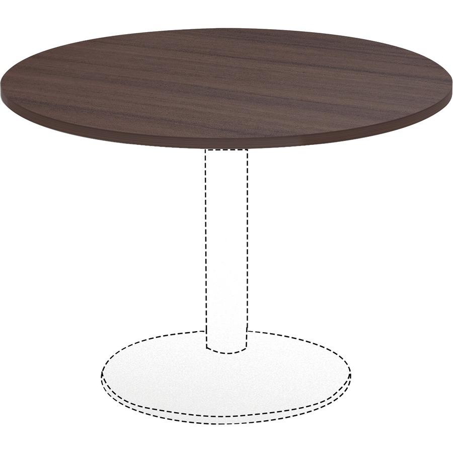Lorell Essentials Conference Tabletop - Espresso Round Top - Contemporary Style - 1" Table Top Thickness x 42" Table Top Diameter - Assembly Required - 1 Each