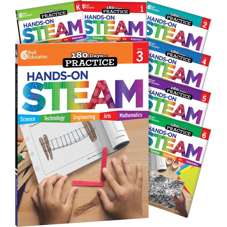 Shell Education 180 Days: Hands-On STEAM: Grade K Printed Book - Book - Grade K - English