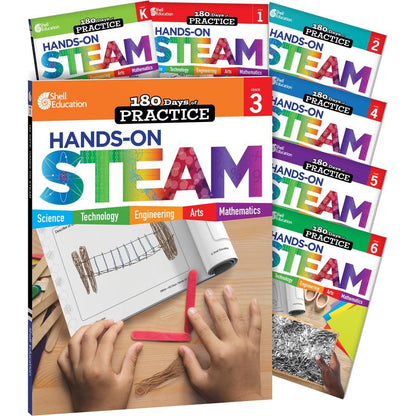 Shell Education 180 Days: Hands-On STEAM: Grade K Printed Book - Book - Grade K - English